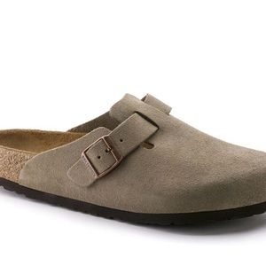 Birkenstock Boston Clogs - Soft Footbed Taupe Narrow 40